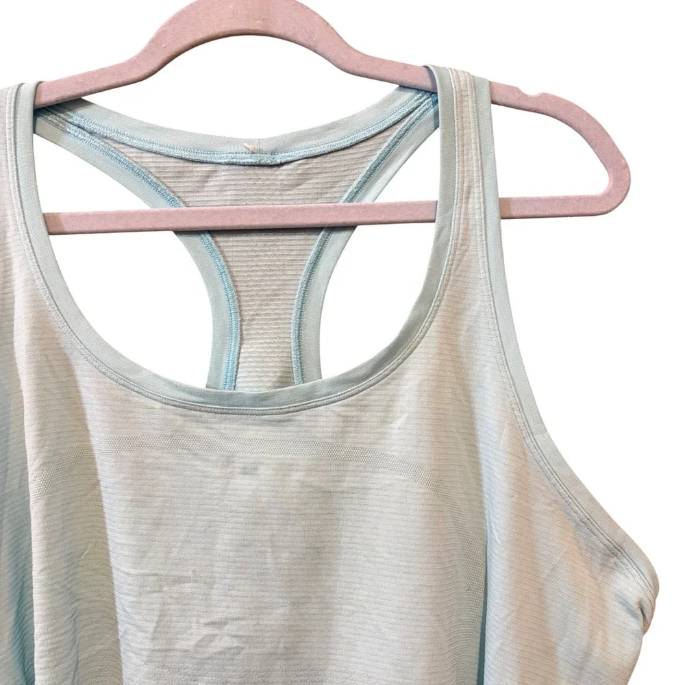 Lululemon Swiftly Tech Racerback Tank Top 2.0 Race Length Sheer Blue Water 16‎